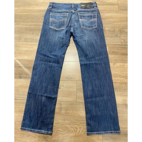 Rock & Roll Denim Pistol Straight Mens 32X34 Cowboy Thick Stitch Jeans - Picture 9 of 11